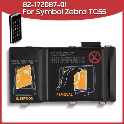 Replacement Battery 4410mAh 82-172087-01 82-164807-01 For Symbol Zebra TC55 MC36A0 Symbol Scanner Ba