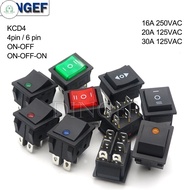 GD 1PCS rocker switch KCD4 4PIN 6PIN 2 / 3 position ON-OFF Mini with light cat-eye 220V LED rocker s