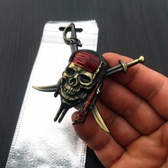 Unique 3d Three-Dimensional Pirate Metal Sticker Skull Car Sticker Captain Jack Body Decoration Stic