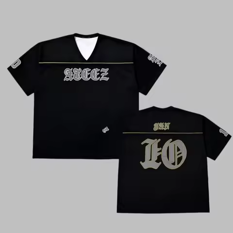 ATEEZ 2026 Tour Unisex Jersey Shirt, Kpop Korean Wave Fashion 3D Print Shirt, SAN 10# Football Jerse