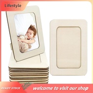 [Lifestyle] 12 Pieces Unfinished Solid Wood Photo Picture Frames Standing Photo Frames For 4 X 6 In 