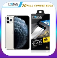 ฟิล์มกระจก โฟกัส เต็มจอ ลงโค้ง แบบใส ขอบสีดำ โฟกัส Focus 3D iPhone 11 / 11 Pro / 11 Pro Max 3D full curved edge  tempered glass ฟิล์ม