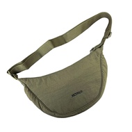 XCTRL Semicircle Arc Cotton Shoulder Bag-Green