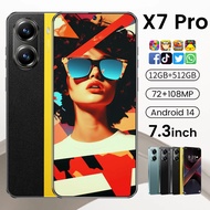 X7 Pro Smartphone 2GB+512GB 7.3 inch 5G/4G Cellphone 8000mAh Dual SIM Wi-Fi FM Bluetooth Android Pho