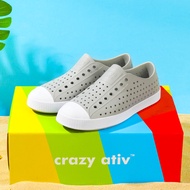 Crazy Ativ รองเท้าแตะแบบสวมสำหรับเด็ก รองเท้าแตะชายหาด รองเท้าแตะกลางแจ้ง รองเท้าแตะแบบสวมส้นแบน พื้