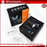 (2 BIJI/1PAIR) Y9 Pro H11 H7 H4 HB3 HB4 6000K 8000LM Mini Headlamps Projector LED No Radio Interfere