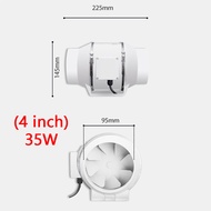 6 Inch Fan Exhaust Ventilator Diagonal Flow Pressurized Fan Bedroom Living Room Toilet Fan Extractor
