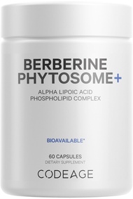 Codeage Berberine Phytosome Supplement - Berberine HCL, Alpha Lipoic Acid, Phospholipid Complex - 2-