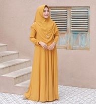 Meyra Syari Plus Khimar Gamis Syari Dan Kerudung Geblus Model Terbaru 2024 Motif Polos Bahan Moscrep