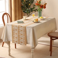 American Simple Thickened Geometric Table Runner Modern Fresh Table Runner Waterproof Oil-Proof High
