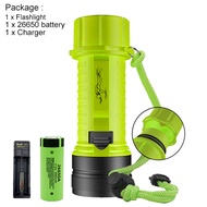 Asafee D122 Super Bright Diving Flashlight P50 LED Underwater scuba Pushing Magnetic Switch 18650/2