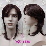 Long Wig - Men's Wig - D&D30201 - Men's Wig - Wolfcut Curtain Wig Wig for Men