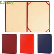 DOREEN A4 Agreement Folder, PU Leather Protective Certificate Diploma Cover, Durable Corner Slots Re