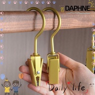 DAPHNE 1pcs Multifunctional Hook Clip, With Hook Aluminum Alloy Storage Clip, Quality Metal Non-slip Seamless Clothes Hangers Hat
