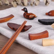 Japanese Style Chopstick Rest Wooden Handmade Chopstick Rest, Creative Tableware, Lotus Wooden Chops