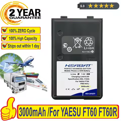 Top Brand 100% FNB-V67Li Battery for YAESU FT60 FT60R FT60R VX110 VX120 VX146 VX150 VX160 VX180 VXA1