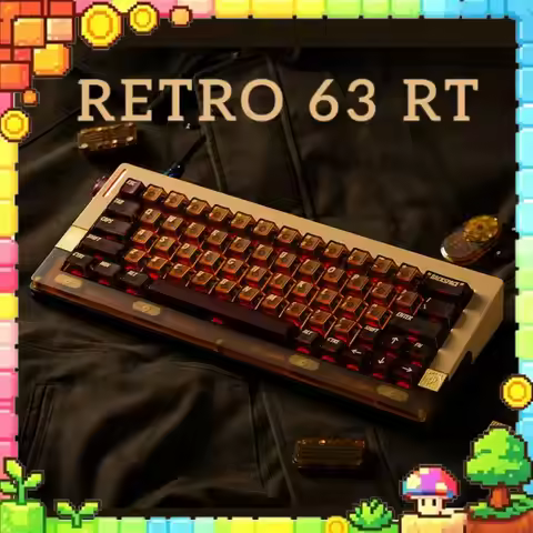 Angry Miao Retro63RT Magnetic Keyboard CNC Aluminum Alloy RT0.005mm 0.125MS Low latency RGB Single-M