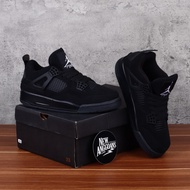 Dijual SEPATU Nike Air Jordan 4 Retro Full Triple Black Hitam Diskon