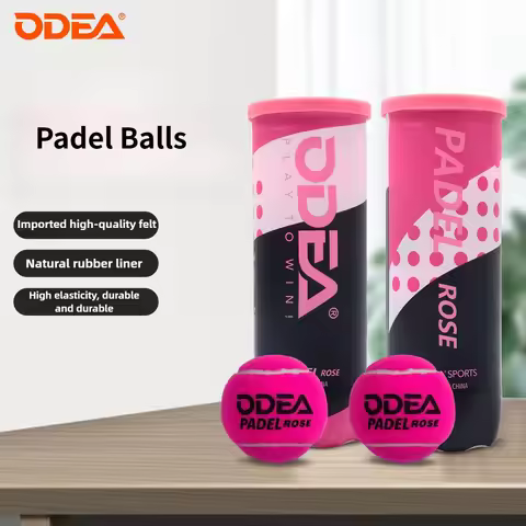 ODEA Padel Balls Pink,High Bounce Durable Training Tennis Balls,Vacuum Sealed for Competitive Matche