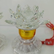 Crystal Lotus Lamp 8 Solid Crystal Materials