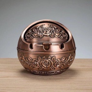 Gạt tàn tinh cầu hợp kim có nắp cổ điển (đồng vàng)[HKD]