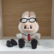 Labubu Outfit Accessories For 15cm Labubu Clothes Fake two striped shirts Reflective assault suit Sa