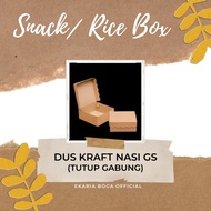 Snack BOX/RICE BOX | Rice Box/SNACK/Cake/Food | Kraft PAPER | Gs Rice KRAFT Box