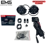 EMS ADVENTURE LED Spotlight T7 150Watt Original High Premium Universal Motorcycle