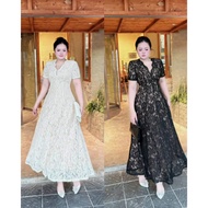 Bigsize long lace dress 90-150kg