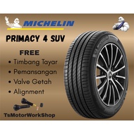TAYAR MICHELIN PRIMACY 4 SUV TAHUN 2025 225/65R17,FREE VALVE GETAH SETIAP 1BIJI PEMBELIAN TAYAR
