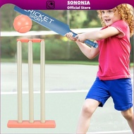 SONONIA Children Cricket Set Portable Stumps with Stand Hand Eye Coordination Cultivation 2 Balls fo