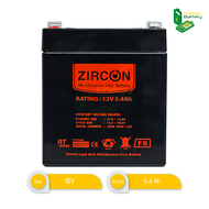 Zircon Battery 12V แบตเตอรี่ ความจุ 5.4Ah 7.2Ah 7.8Ah 9Ah แบตไฟฉุกเฉิน แบตเครื่องสำรองไฟ แบตโซล่าเซล