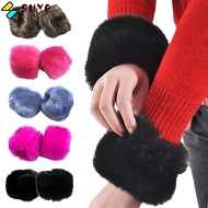 SUYO Faux Fur Wrist Cuffs Women's Fashion for Wool Coat & Jackets Oversleeve Wrist Arm Warmer