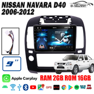 HO จอแอนดรอย 9 นิ้ว NISSAN NAVARA D40 2006-2012Carplay บลูทูธ จอแอนดรอย Android 13.0 เครื่องเสียงติด