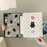 INS Creative wave point Cartoon Cute Cat For IPad10.2 Mirror Shell Ipad10th Gen7 Cover Mini6 Case Ipad9.7 Air1/2 Cover Air4/5 10.9 Anti-fall Case Pro11/ipad12.9 Anti-bending Cover