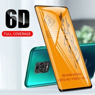6D Full Cover Tempered Glass Xiaomi Redmi Note 10 10S 9 9S 8 7 5 Pro Max 9T 9A 9C Poco F3 X3 M3 F2 P