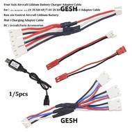 GESH 1/5pcs Adapter Cable, Plastic 11.1V 3S XH-4P/7.4V 2S XH-3P Plug Lithium Battery Charger, High Q