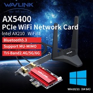 Wavlink  WiFi 6E PCIe Network Card AX5400 2.4G/5G/6GHZ802.11 AX WiFi Adapter Bluetooth 5.3 5374Mbps 