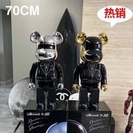 HY/🎁bearbrickViolent Bear1000%Stupid Punk Band Electroplating Bearbrick Large Fashion Play Living Room Floor Stand Decor