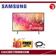[ Delivered by Seller ] SAMSUNG 43" inch DU7000 Crystal UHD 4K Smart TV (2024) UA43DU7000KXXM