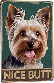 Yorkshire Nice Butt Poster Wall Plaque 8X12 Inches Vintage Farmhouse Kitchen Bathroom Wall Decor Aes