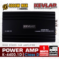 เพาเวอร์แอมป์ KEVLAR  K-4400.1D  ไฟ4000WMAX 4CHANNEL เครื่องเสียงรถยนต์ แอมป์ขยายเสียง เพาเวอร์แอมป์