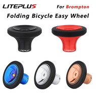LITEPLUS Brompton Folding Bike Easy Wheel Alloy Cartridge Bearing Push Wheel Easy Wheel
