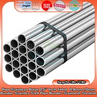 Round Stainless Steel Pipe 0.5Pcs Inch Thickness 0.8mm 1.0mm 1.2mm Stainless Steel Stainless Steel 0