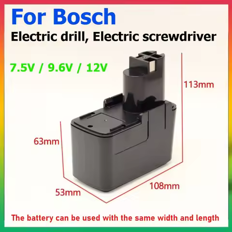 For Bosch 9.6V Electric Drill Electric Screwdriver 12V Power Tools Battery PSR7.2V PSR9.6V PSR12V BA