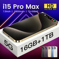i15 Pro Max 16GB+1TB Original Smartphone Standby Cheap Gaming Phone 5G Hand phone 6.8 inch HD Handphone7800mAh Dual SIM Call phone Video Telefon