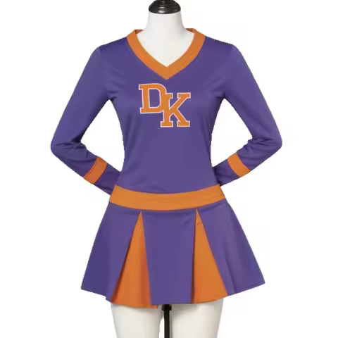 Megan Fox Jennifer's Body Cheerleader Costume Halloween Jennifer Check Purple Cheerleading Outfit Hi