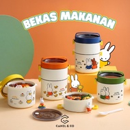 Double-walled insulated lunch box Stainless Steel 304 bento box Mangkuk tingkat bekas bekal makanan 