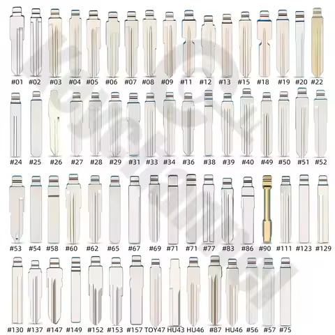 66pcs Car Flip Key Blank KD Remote Blade TOY43 TOY48 HU66 HU92 VA2 HU83 HON66 MIT11 Blank for Peugeo