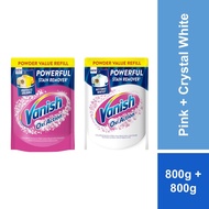 [Bundle of 2] Vanish Stain Remover Pink Action + Vanish Stain Remover Crystal White Oxi Action, Dete